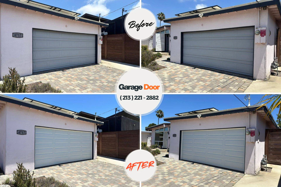 Before and after: garage door repair Gray, TN